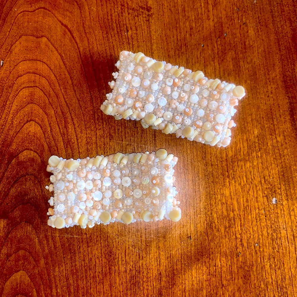 Mother of Pearl beaded cuff bracelets